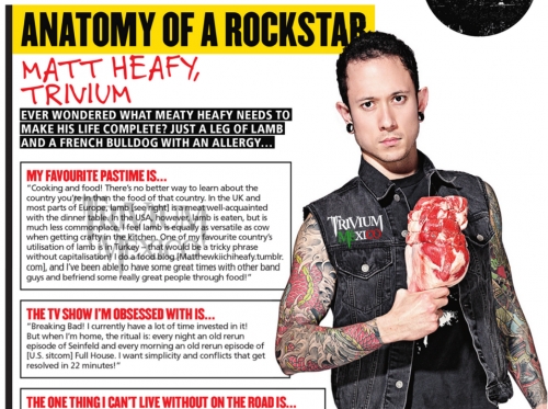 Anatomía de un Rockstar: Matt Heafy [scan de Kerrang! magazine]