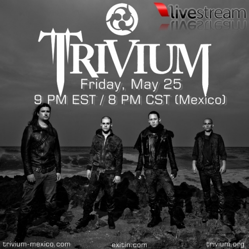 Show de Trivium a transmitirse por Livestream