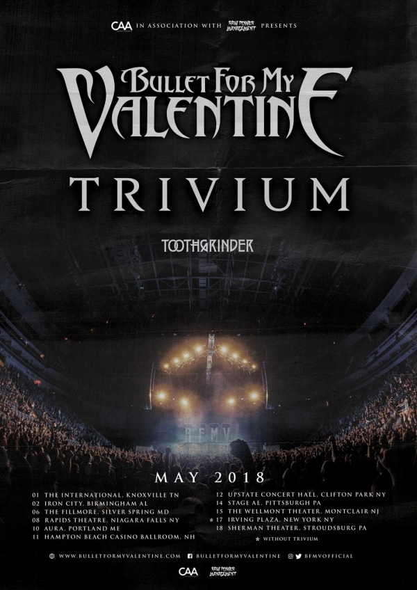 Tour de Trivium junto a Bullet For My Valentine