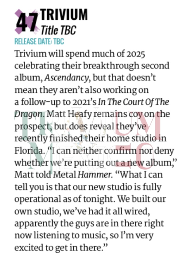 MHFeb2025 new trivium album