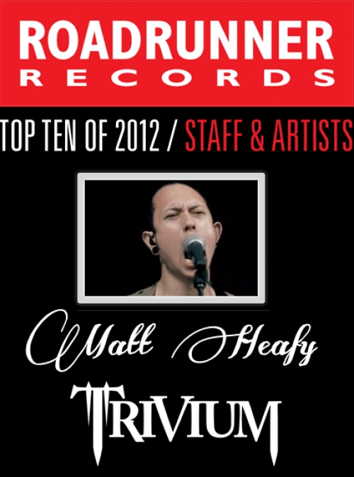 Top 10 de &Aacute;lbumes del 2012 seleccionado por Matt Heafy