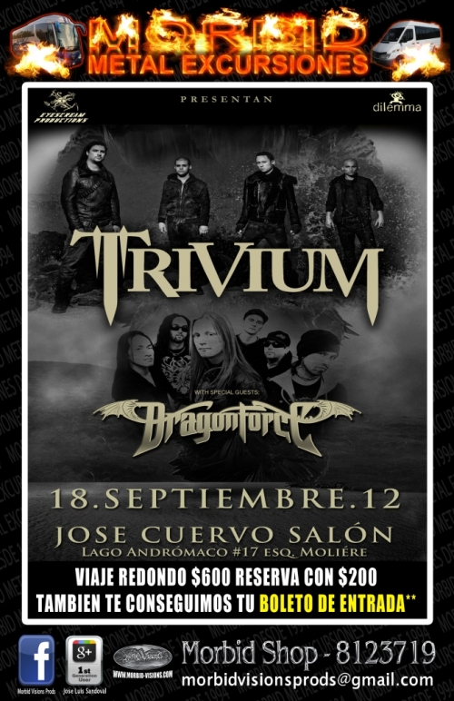 Salida desde San Luis Potos&iacute; para asistir al concierto de Trivium