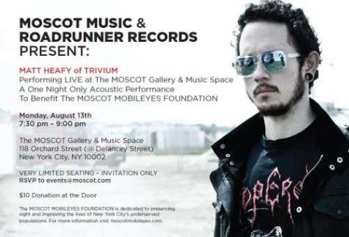 Matt en actuaci&oacute;n ac&uacute;stica especial a beneficio de MOSCOT Mobileyes Foundation