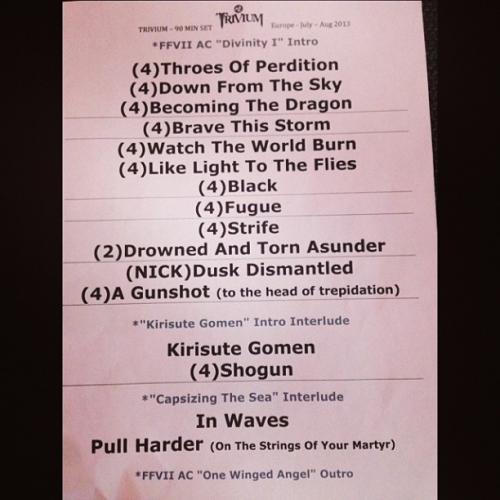 &iexcl;Trivium toca &ldquo;Shogun&rdquo; en vivo por vez primera!