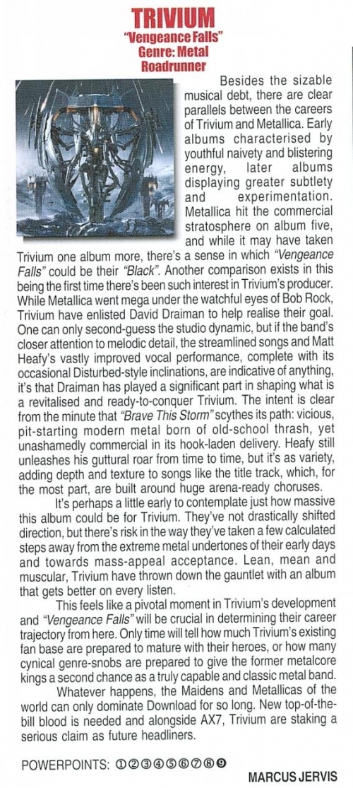 Rese&ntilde;a de &ldquo;Vengeance Falls&rdquo; realizada por Powerplay Magazine UK [traducci&oacute;n]