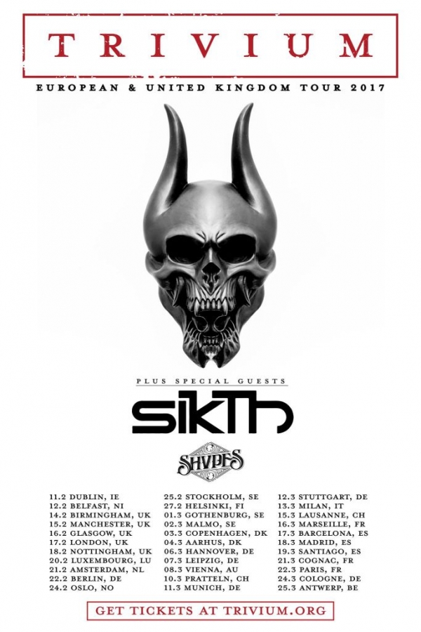 Trivium Anuncia Tour para el Reino Unido / Europa